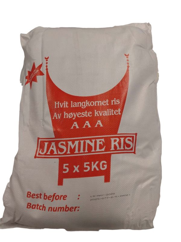 Jasmine ris premium 5kg, 5st pr sekk
