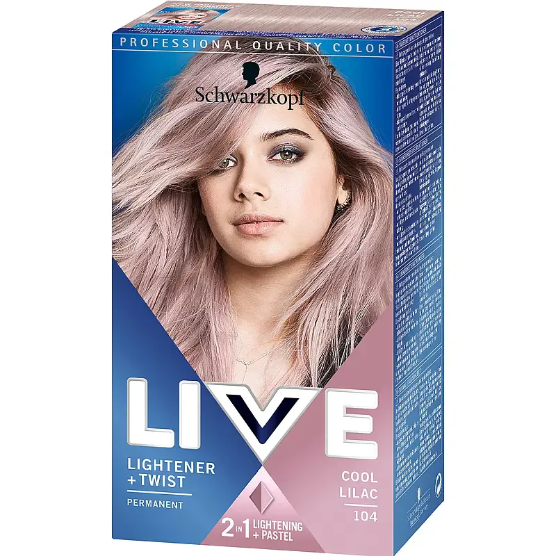 Schwartzkopf LIVE, 104 Cool Lilac, 3stk pr kartong