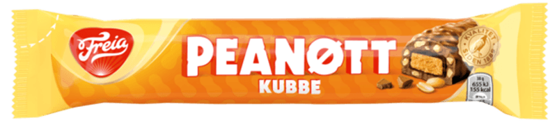 Freia Peanøttkubbe 60g, 25stk pr kartong 